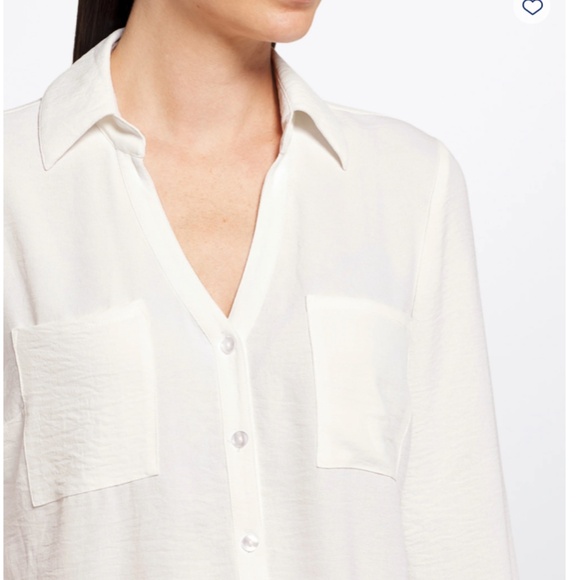 FORTUNE + IVY Paula Button Down Off-White Shirt (Stitch Fix) - Picture 5 of 8